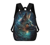 sinyumoney Zaino scolastico stampato in 3D per bambini Beagle Dog Zaino scolastico per bambini, borsa da viaggio, borsa per libri alla moda, grande capienza, Tedesco Shepherd Dog, 17"