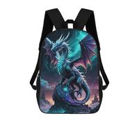 sinyumoney Zaino Scolastico Stampato in 3D Per Bambini Celestial Ice Dragon Perched on Astral Peak Zaini Per Bambini 17inch Per Ragazzi E Ragazze Borse Per Libri Borsa Scolastica Per Bambini