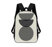 sinyumoney Zaino scolastico stampato in 3D per bambini colorati a strokes zaino scolastico per bambini, borsa da viaggio, borsa per libri alla moda, grande capienza, Minimalist Lines 09, 17"