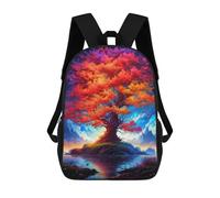 sinyumoney Zaino Scolastico Stampato in 3D Per Bambini Colorful Big Tree at Lake Zaini Per Bambini 17inch Per Ragazzi E Ragazze Borse Per Libri Borsa Scolastica Per Bambini