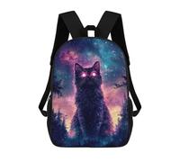 sinyumoney Zaino Scolastico Stampato in 3D Per Bambini Cosmic Cat Zaini Per Bambini 17inch Per Ragazzi E Ragazze Borse Per Libri Borsa Scolastica Per Bambini
