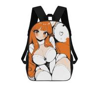 sinyumoney Zaino scolastico stampato in 3D per bambini cute whimsical Sheep zaino scolastico per bambini, borsa da viaggio, borsa per libri alla moda, grande capienza, Carino Anime Fox Girl