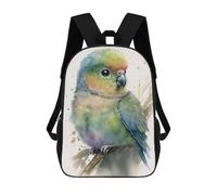 sinyumoney Zaino scolastico stampato in 3D per bambini, grande capacità, ideale per viaggi e libri., Cute Baby Parrot Painting, 17"