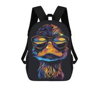 sinyumoney Zaino scolastico stampato in 3D per bambini, grande capacità, ideale per viaggi e libri., Platypus Colorful, 17"