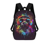 sinyumoney Zaino scolastico stampato in 3D per bambini, grande capacità, ideale per viaggi e libri., Sloth Colorful, 17"