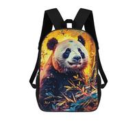 sinyumoney Zaino scolastico stampato in 3D per bambini, ideale per viaggi e libri., Colorful Panda In Autumn Forest, 17"