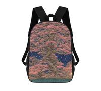 sinyumoney Zaino scolastico stampato in 3D per bambini magici Frogs Pixel Art grande capacità, ideale per i viaggi, alla moda e casual, Bonsai Inspired-1, 17"