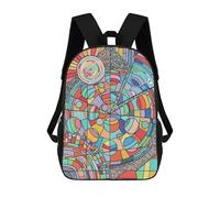 sinyumoney Zaino scolastico stampato in 3D per bambini Mountain Fuji Waterfall Night Japanese Cherry Blossom, grande capacità, ideale per i viaggi, alla moda e casual, Pizza Pizzaz, 17"