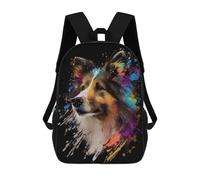 sinyumoney Zaino Scolastico Stampato in 3D Per Bambini Shetland Sheepdog Mini Col Zaini Per Bambini 17inch Per Ragazzi E Ragazze Borse Per Libri Borsa Scolastica Per Bambini