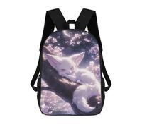 sinyumoney Zaino Scolastico Stampato in 3D Sleeping Fennec Fox Zaino Per Bambini, Borsa Per Libri, Zainetti Carini, Impermeabile, Alla Moda, Casual, Per Bambini 17inch