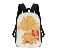 sinyumoney Zaino Scolastico Stampato in 3D Turtle Bonsai Kittens Zaino Per Bambini, Borsa Per Libri, Zainetti Carini, Impermeabile, Alla Moda, Casual, Per Bambini 17inch