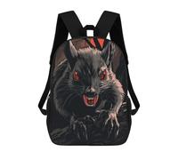 sinyumoney Zaino Scolastico Stampato in 3D Vampire Gothic Squirrel Zaino Per Bambini, Borsa Per Libri, Zainetti Carini, Impermeabile, Alla Moda, Casual, Per Bambini 17inch