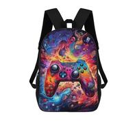 sinyumoney Zaino Scolastico Stampato in 3D Vibrant Gaming Controller Artwork -54 Zaino Per Bambini, Borsa Per Libri, Zainetti Carini, Impermeabile, Alla Moda, Casual, Per Bambini 17inch