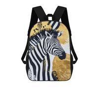 sinyumoney Zaino Scolastico Stampato in 3D Zebra Abstract Art Zaino Per Bambini, Borsa Per Libri, Zainetti Carini, Impermeabile, Alla Moda, Casual, Per Bambini 17inch