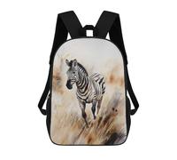 sinyumoney Zaino Scolastico Stampato in 3D Zebra Watercolor Painting Zaino Per Bambini, Borsa Per Libri, Zainetti Carini, Impermeabile, Alla Moda, Casual, Per Bambini 17inch
