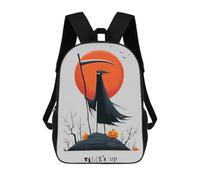 sinyumoney Zaino Scolastico Time’s Up - Grim Reaper Halloween Art Zaino Per Ragazzi E Ragazze Borsa Per La Scuola Borsa Per L'università Borsa Da Viaggio Borsa Da Lavoro 17inch