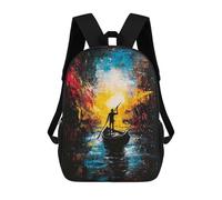 sinyumoney Zaino Scolastico Voyage Into Light - Expressionist Abstract River Journey Zaino Per Ragazzi E Ragazze Borsa Per La Scuola Università Borsa Da Viaggio Borsa Da Lavoro 17inch