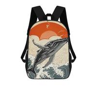 sinyumoney Zaino Scolastico Whale Breaching Ocean Zaino Per Ragazzi E Ragazze Borsa Per La Scuola Università Borsa Da Viaggio Borsa Da Lavoro 17inch