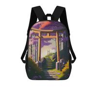 sinyumoney Zaino Scuola Cherry Blossom Torii Gate Borsa Libri Per Ragazzi E Ragazze, Borsa Scuola, Borsa Per Studenti, Borsa Da Viaggio Affari, Borsa Da Lavoro, Stairs And Torii Gate, 17"
