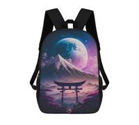 sinyumoney Zaino Scuola Cherry Blossom Torii Gate Borsa Libri Per Ragazzi E Ragazze, Borsa Scuola, Borsa Per Studenti, Borsa Da Viaggio Affari, Borsa Da Lavoro, Full Moon In Japan, 17"