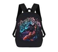 sinyumoney Zaino Scuola Cherry Blossom Torii Gate Borsa Libri Per Ragazzi E Ragazze, Borsa Scuola, Borsa Per Studenti, Borsa Da Viaggio Affari, Borsa Da Lavoro, Koi Fish Neon, 17"