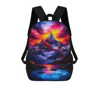 sinyumoney Zaino Scuola Cosmic Pier Borsa Libri Per Ragazzi E Ragazze Borsa Scuola Borsa Per L'Università Borsa Da Viaggio Affari Borsa Da Lavoro, Mountain Sunset Landscape, 17"