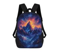 sinyumoney Zaino Scuola Cosmic Pier Borsa Libri Per Ragazzi E Ragazze Borsa Scuola Borsa Per L'Università Borsa Da Viaggio Affari Borsa Da Lavoro, Starry Mountain Peak, 17"
