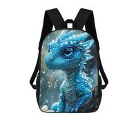 sinyumoney Zaino Scuola Fire Red Baby Dragon Borsa Libri Per Ragazzi E Ragazze, Borsa Scuola, Borsa Per Studenti, Borsa Da Viaggio Affari, Borsa Da Lavoro, Ice Blue Baby Dragon, 17"