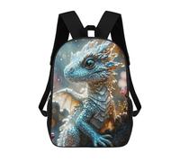 sinyumoney Zaino Scuola Fire Red Baby Dragon Borsa Libri Per Ragazzi E Ragazze, Borsa Scuola, Borsa Per Studenti, Borsa Da Viaggio Affari, Borsa Da Lavoro, White Magical Baby Dragon, 17"