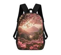 sinyumoney Zaino Scuola Geisha Giapponese Libri Borsa Per Ragazzi E Ragazze Borsa Scuola Borsa Per L'Università Borsa Da Viaggio Affari Borsa Da Lavoro, Japan Mount Fuji Sakura, 17"