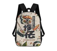 sinyumoney Zaino Scuola Geisha Giapponese Libri Borsa Per Ragazzi E Ragazze Borsa Scuola Borsa Per L'Università Borsa Da Viaggio Affari Borsa Da Lavoro, Sushi And Go Japanese Vintage, 17"