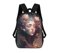sinyumoney Zaino Scuola Infantile Enchanted Forest Portrait -3 Zaino Scuola Bambini Moda Casual Zaini Da Viaggio Con Stampa 3D Divertenti E Fantastiche Borse Per Libri, Enchanted Floral Portrait -2