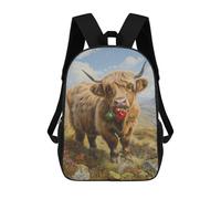 sinyumoney Zaino Scuola Lion Deer Forest Magical Borsa Libri Per Ragazzi E Ragazze, Borsa Scuola, Borsa Per Studenti, Borsa Da Viaggio Affari, Borsa Da Lavoro, Highland Cow Pepper Land, 17"