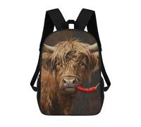 sinyumoney Zaino Scuola Lion Deer Forest Magical Borsa Libri Per Ragazzi E Ragazze, Borsa Scuola, Borsa Per Studenti, Borsa Da Viaggio Affari, Borsa Da Lavoro, Highland Cow Red Pepper, 17"