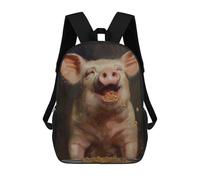 sinyumoney Zaino Scuola Lion Deer Forest Magical Borsa Libri Per Ragazzi E Ragazze, Borsa Scuola, Borsa Per Studenti, Borsa Da Viaggio Affari, Borsa Da Lavoro, Happy Pig Ramen Noodles, 17"