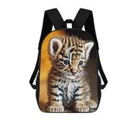 sinyumoney Zaino Scuola Per Bambini Eagle Watercolor Zaino Alla Moda Per Adolescenti, Zaino Casual Per Ragazzi E Ragazze, Borsa Scuola Stampato 3D, Cute Tiger, 17"