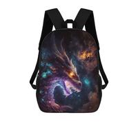 sinyumoney Zaino Scuola Per Bambini Galactic Clam Zaino Alla Moda Per Adolescenti, Zaino Casual Per Ragazzi E Ragazze, Borsa Scuola Stampato 3D, The Rainbow Elder Dragon, 17"