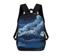 sinyumoney Zaino Scuola Per Bambini Stampato 3D Giapponese Landscape con Torii Gate And Mountain Zaini, Zaini Da Viaggio Casual Grande Zaino Da Giorno Per Ragazzi, Mount Fuji Engraving, 17"