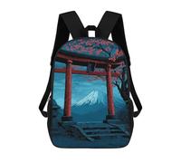 sinyumoney Zaino Scuola Per Bambini Stampato 3D Giapponese Landscape con Torii Gate And Mountain Zaini, Zaini Da Viaggio Casual Grande Zaino Da Giorno Per Ragazzi, Japanese Torii Gate With Mount Fuji