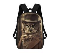 sinyumoney Zaino Scuola Raccoon Cooking Kitchen Borsa Libri Per Ragazzi E Ragazze Borsa Scuola Borsa Per L'Università Borsa Da Viaggio Affari Borsa Da Lavoro, Gufo Vintage, 17"