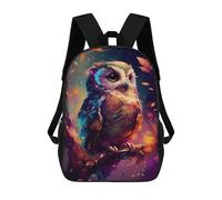 sinyumoney Zaino Scuola Raccoon Cooking Kitchen Borsa Libri Per Ragazzi E Ragazze Borsa Scuola Borsa Per L'Università Borsa Da Viaggio Affari Borsa Da Lavoro, Gufo carino, 17"