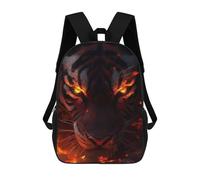 sinyumoney Zaino scuola stampato 3D con grandi tasche per bambini, zaini per bambini, zaini per ragazzi e ragazze, borse per la scuola, borse per la scuola per bambini, dimensioni, Fiery Tiger - Garza