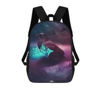sinyumoney Zaino Scuola Stampato 3D Per Bambini Aurora Crowned Polar Bears, Grande Capacità, Ideale Per Viaggi, Alla Moda E Casual, Some Bird, 17"
