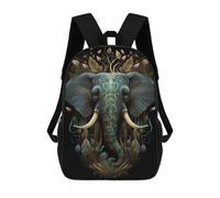 sinyumoney Zaino Scuola Stampato 3D Per Bambini Moonlight Geisha Borse Per Libri, Borse Da Viaggio Scuola Grande Capacità Per Bambini/Studenti/Adulti, Elefante magico, 17"