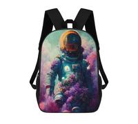 sinyumoney Zaino Scuola Stampato 3D Per Bambini Robotic Unicorn in Space, Zaino Da Viaggio Ad Alta Capacità Per Bambini, Borsa Per Libri Borsa Scuola, Astronaut In Space Garden -2, 17"