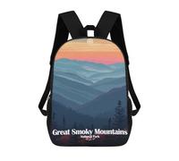 sinyumoney Zaino Scuola Stampato 3D Per Bambini Shark Pattern on Dark Background Borse Per Libri, Borse Da Viaggio Scuola Grande Capacità Per Bambini/Studenti/Adulti, Great Smoky Mountains National