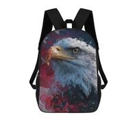 sinyumoney Zaino Scuola Stampato 3D Zaino Per Bambini American Flag Eagle Art Print-1 Borse Da Libro Grande Capacità Borse Da Scuola E Da Viaggio Per Bambini/Studenti/adulti, Stile:, 17"