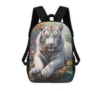 sinyumoney Zaino Scuola Toucan Tango in The Jungle Libri Borsa Per Ragazzi E Ragazze, Borsa Scuola, Borsa Per Studenti, Borsa Da Viaggio Affari, Borsa Da Lavoro, White Tiger With Blue Eyes, 17"