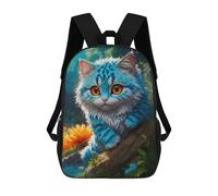 sinyumoney Zaino Scuola Toucan Tango in The Jungle Libri Borsa Per Ragazzi E Ragazze, Borsa Scuola, Borsa Per Studenti, Borsa Da Viaggio Affari, Borsa Da Lavoro, Smiling Cat On The Rocks, 17"