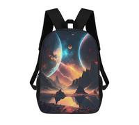 sinyumoney Zaino Scuola Volcano Planet Oasis Borsa Libri Per Ragazzi E Ragazze, Borsa Scuola, Borsa Per Studenti, Borsa Da Viaggio Affari, Borsa Da Lavoro, Planet Connection Lake, 17"
